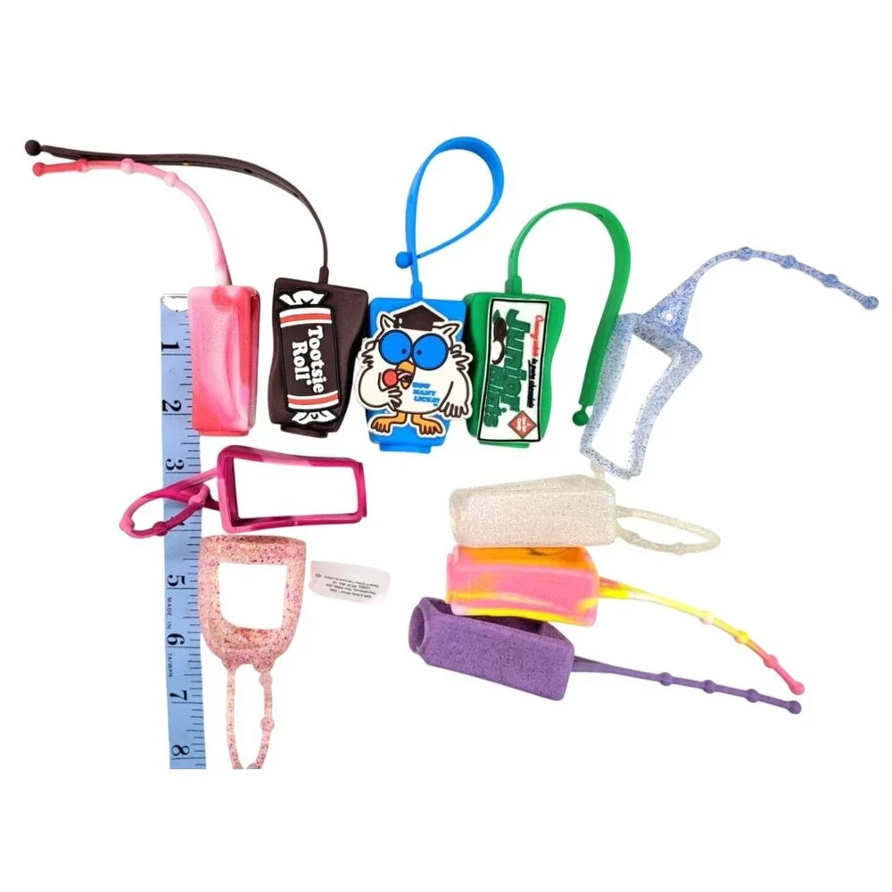 Bath & Body Works & Candy Theme Hand Sanitizer Holders Lot Of 10 Tootsie Glitter